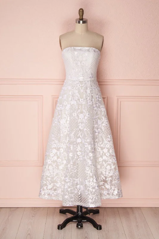 Fashion Sale Marianna | Embroidered Bridal Dress Vintage Look