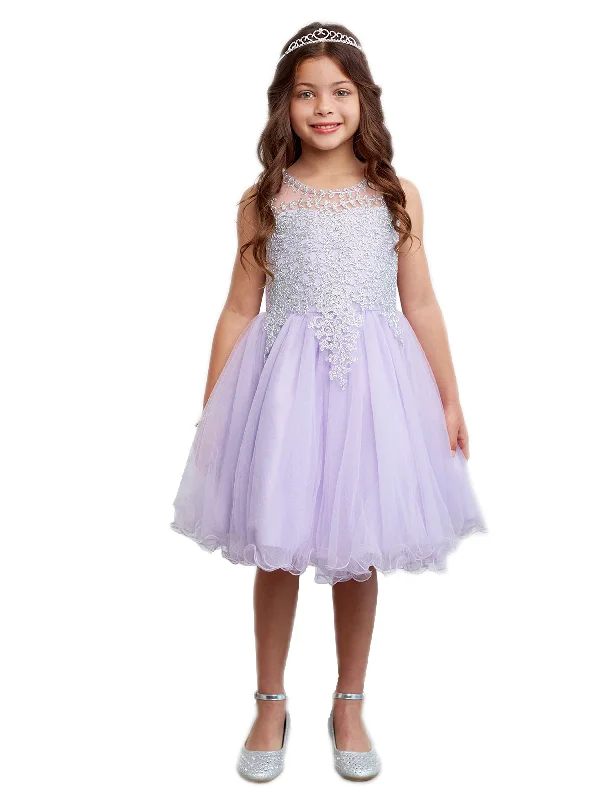 Hot Items Big Girls Lilac Gold Lace Rhinestone Wired Tulle Junior Bridesmaid Dress 8-18 Ethnic Cultural Event Wear