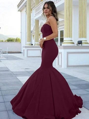 Massive Selection Sale Long Red Mermaid Sweetheart Sleeveless Zipper Prom Dresses  cg8200 Casual Chic