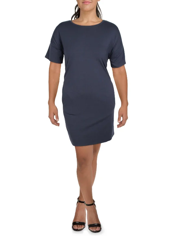 Classic Elegance Sales Womens Stretch Mini T-Shirt Dress Modern Glamour