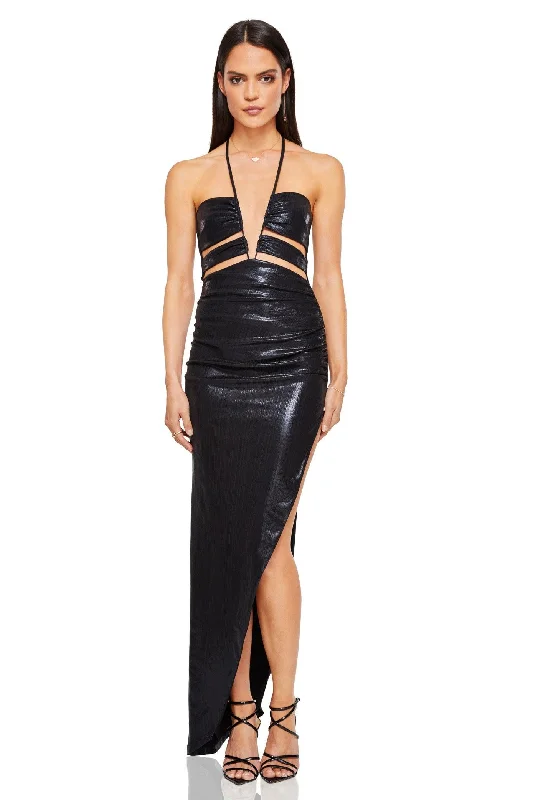 Get The Latest Trends Nookie Dynasty Maxi Dress - Black Vintage Retro Party Wear