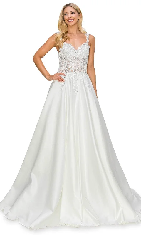 The Latest Trends Cinderella Couture 8041J - Sleeveless Corset Embroidered Bridal Dress Elevated Style