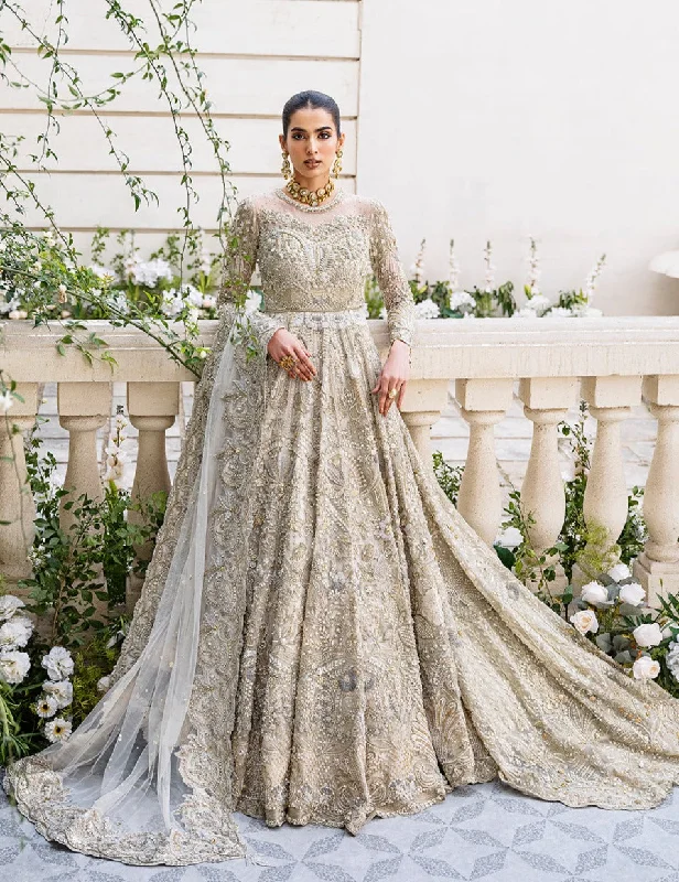 Limited Time Flash Sale Embellished Pakistani Bridal Gown Dupatta Walima Dress Graceful Drape