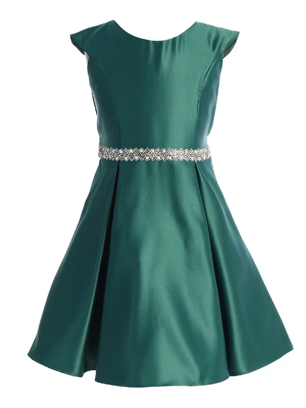 Massive Selection Sale Big Girls Hunter Green Flutter Sleeve Junior Bridesmaid Dress 7-16 Seasonal Trend