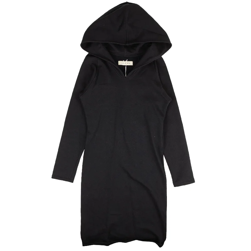 Modern Fashion Sale Navy Blue Hooded Sweatshirt Dress Casual Chic