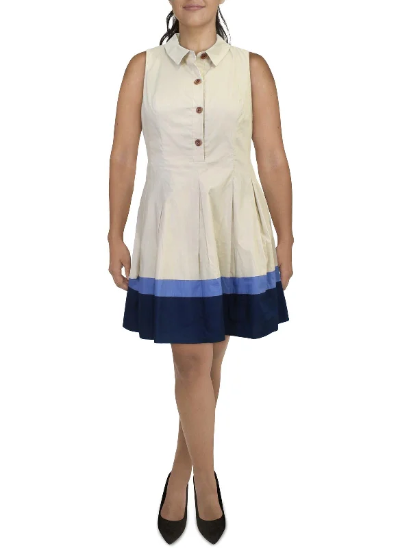 Sporty Fashion Offers Womens Colorblock Sleeveless Shirtdress Great Deals on Ethnic Cultural Wear