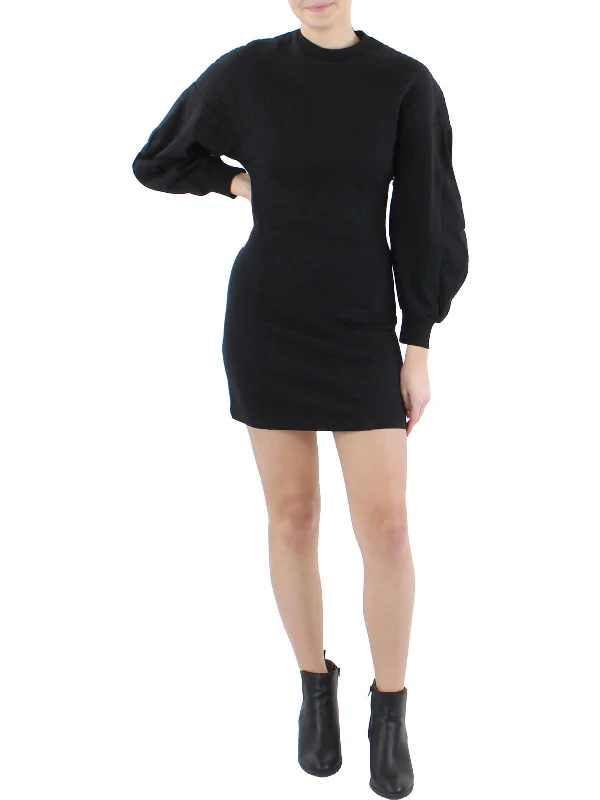 Massive Savings Womens Extended Shoulder Mini Sweatshirt Dress Urban Sophistication