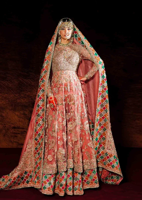 Urban Elegance Deals Pakistani Bridal Dress in Pishwas Frock Sharara Style Minimalist Elegant