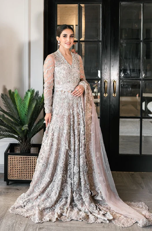 Budget Saver Pakistani Bridal Walima Dress in Gown Lehenga Style Urban Sophistication