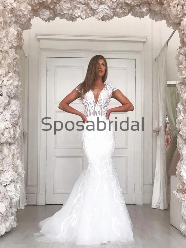 Laid-Back Fashion Offers Charming Mermaid Elegant Unqiue Beach Wedding Dresses WD0434 Seasonal Trend