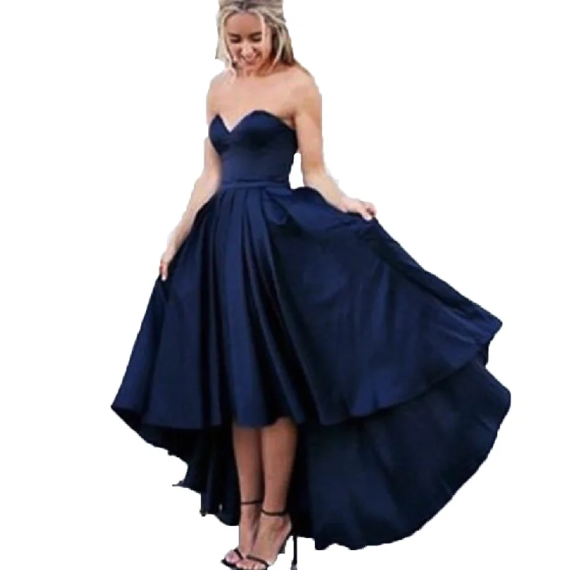 Valentine's Special Siaoryne LP0829 Satin A Line High Low Prom Dress Homecoming Gowns Formal evening Gowns for Teens Classic Appeal