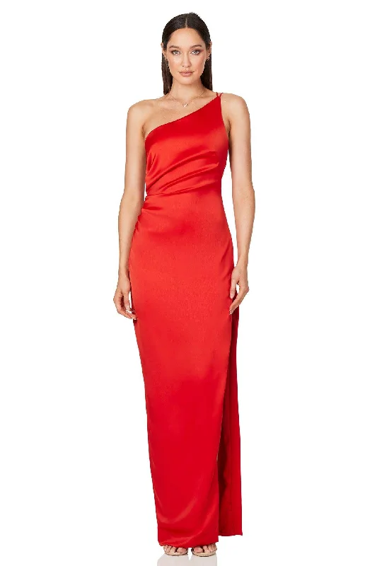 Chic And Edgy Nookie Gypsy Gown - Red Bohemian Vibe