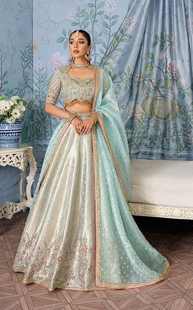 Find Your Unique Flair Jamawar Lehenga with Choli and Dupatta Bridal Dress Charming Silhouette