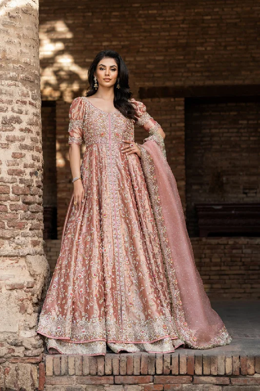 Affordable Luxury Fashion Pakistani Bridal Dress in Pishwas and Lehenga Style Playful Elegance