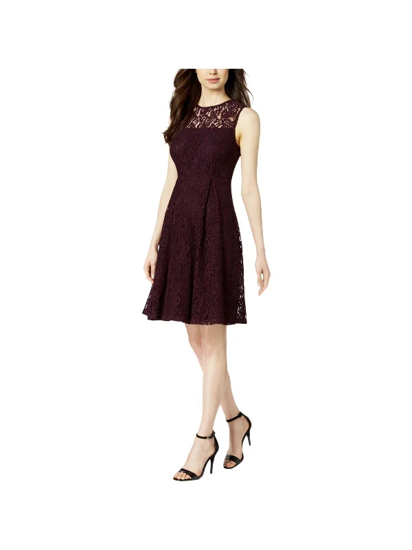 Modern Chic Discounts Womens Lace Sleeveless Scuba Dress Limited - Edition Drops