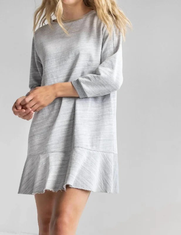 Contemporary Fashion Sale Sweatshirt Dress In Gray Polished Finish