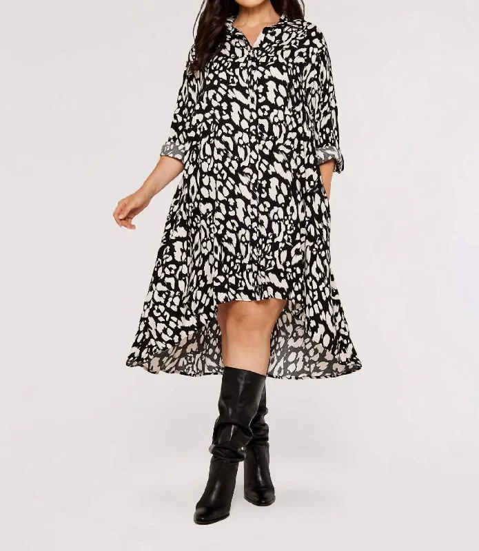 Exclusive Fashion Deals Curve Cheetah Shirt Dress In Stone Refined Look