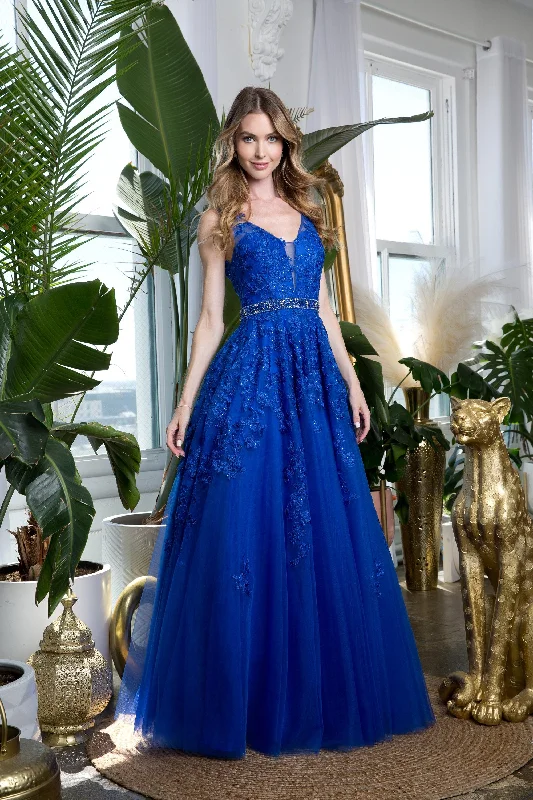 Fashion Forward Femininity Long Formal Sleeveless Prom Ball Gown Parisian Effortless Chic Style