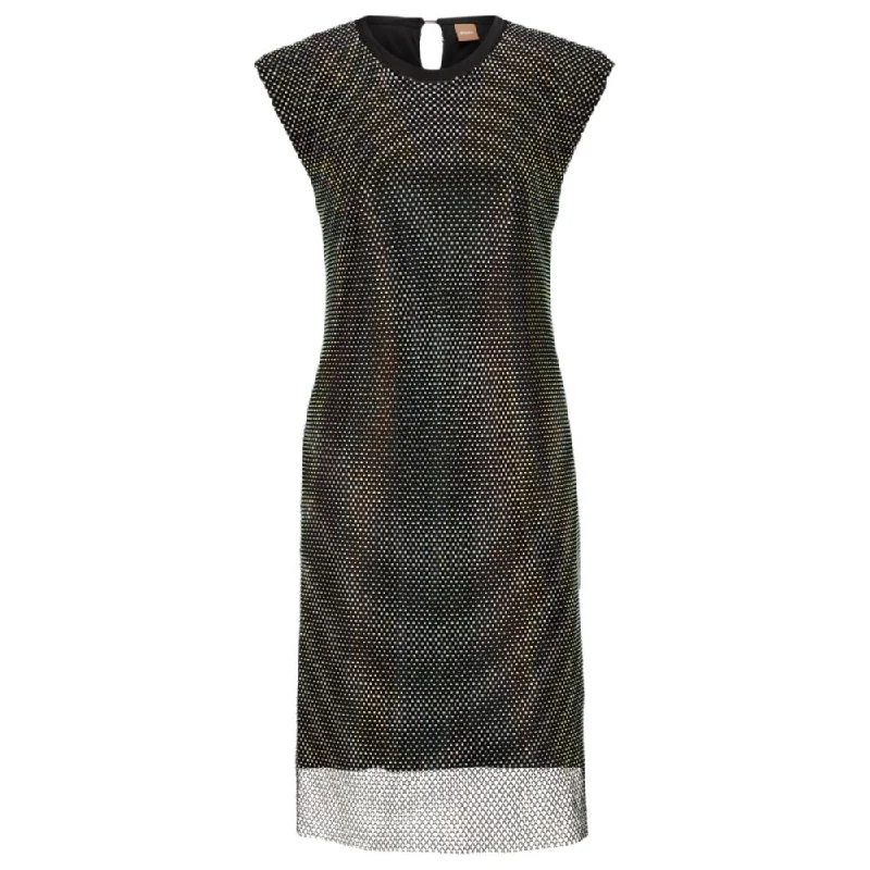 Effortless Style, Endless Impact Sleeveless regular-fit dress in sparkling mesh Casual Chic