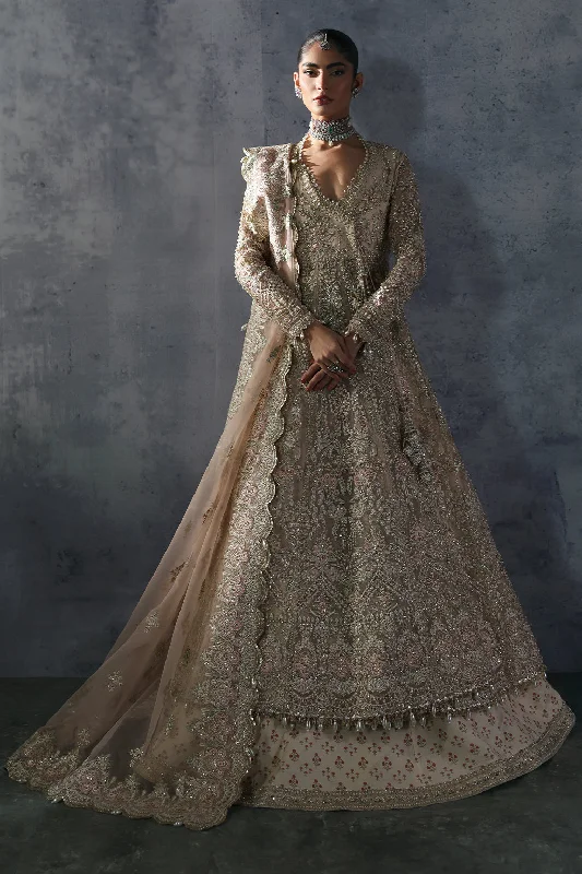 Fashion Sale Pakistani Bridal Dress in Angrakha Gown Lehenga Style Dreamy Draping