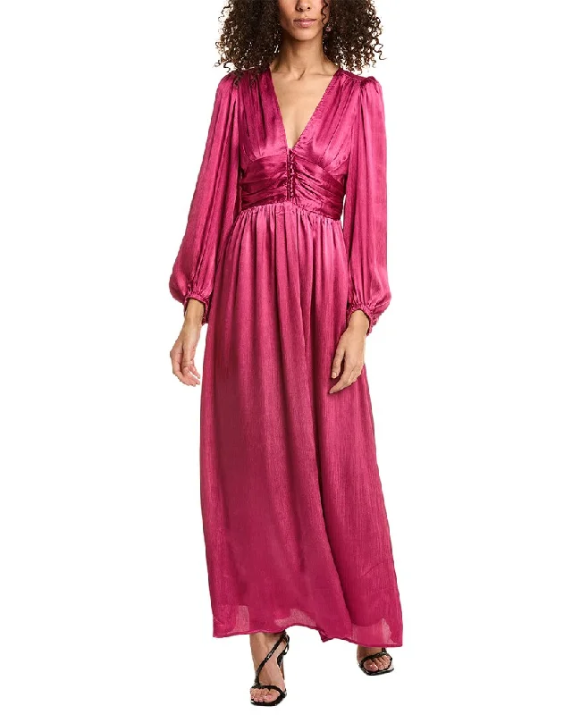 Flash Sale Now Dress Forum Satin Maxi Dress Dreamy Draping