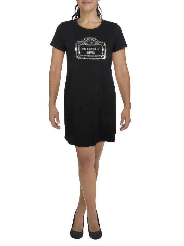 Fashion Sale Womens Jersey Mini T-Shirt Dress Flowing Silhouette