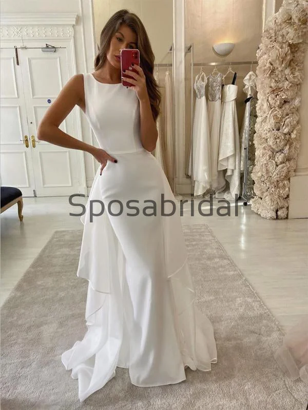 Flash Sale Charming Mermaid Simple Elegant Long Beach Wedding Dresses WD04227 Fashion-Forward Style