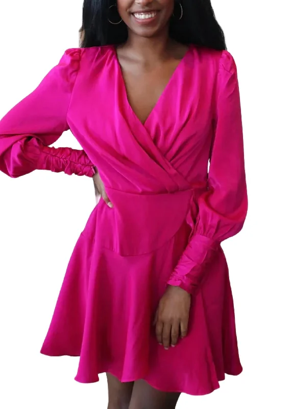 Low Price Special Satin Dress In Pink Summer Fashion