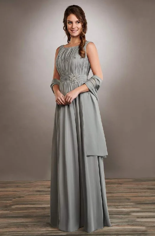 Sale Event, Prices Rock Mary's Bridal - Beaded Bateau Chiffon A-Line Gown MB8064 Casual Elegance