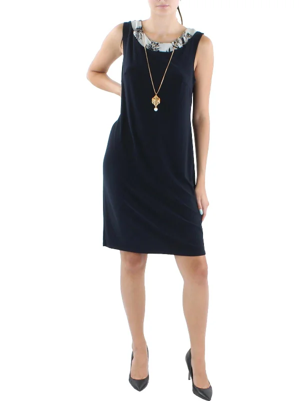 Snag Fabulous Fashion Bargains Womens Knit Sleeveless Sheath Dress Luxe Layering