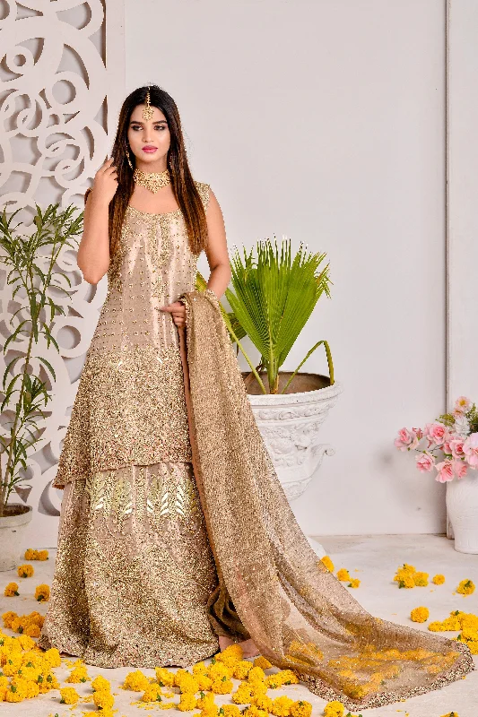 Massive Savings Bridal Short Frock with Lehenga Dress Pakistani #BS752 Big Savings on Minimalist Office Styles