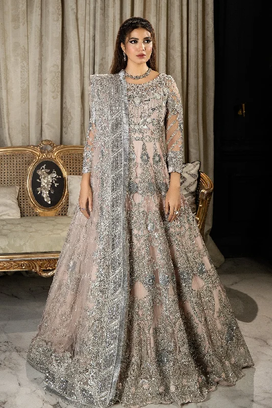 Exclusive Designer Style Deals Pakistani Bridal Outfit in Embellished Pink Gown Style Elegant Attire