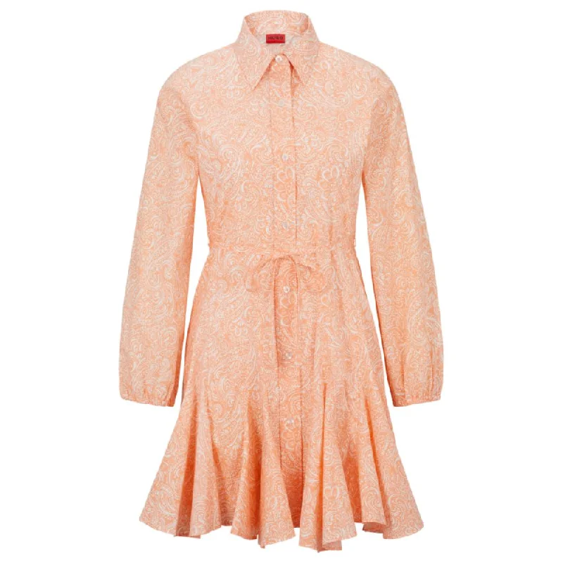 Gift Ideas Long-sleeved shirt dress in paisley-print cotton Exquisite Craftsmanship