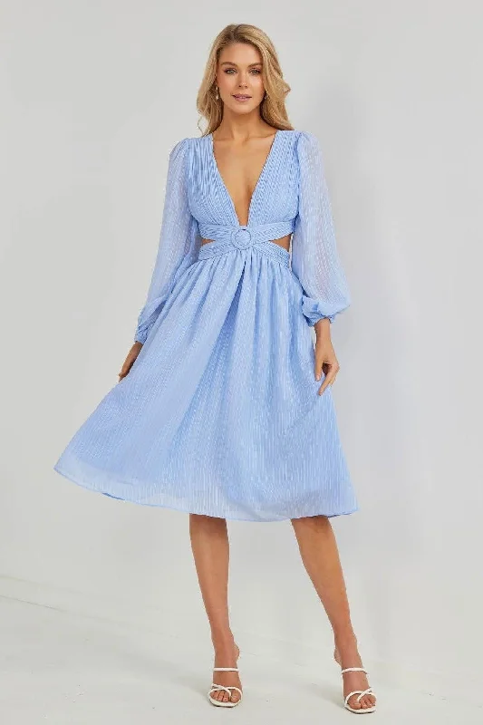 Fashionable Comfort Promotions Leilani Dress - Blue Romantic Detailing