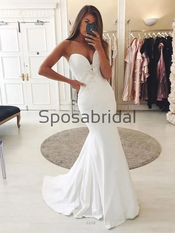 Urban Style Promotions Country Satin Swetheart Mermaid Elegant Wedding Dresses, Prom Dresses WD0452 Minimalist Elegant