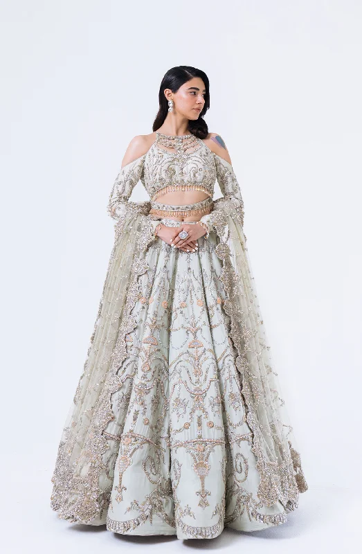 Refined Fashion Sale White Pakistani Bridal Dress in Lehenga Choli Style Effortless Comfort