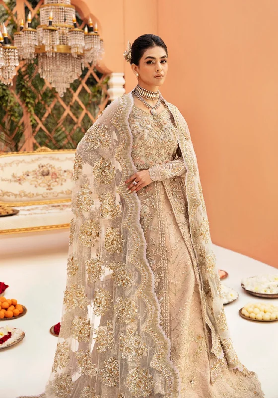 Classy Style Discounts Pakistani Bridal Outfit in Open Gown and Lehenga Style Formal Outfit